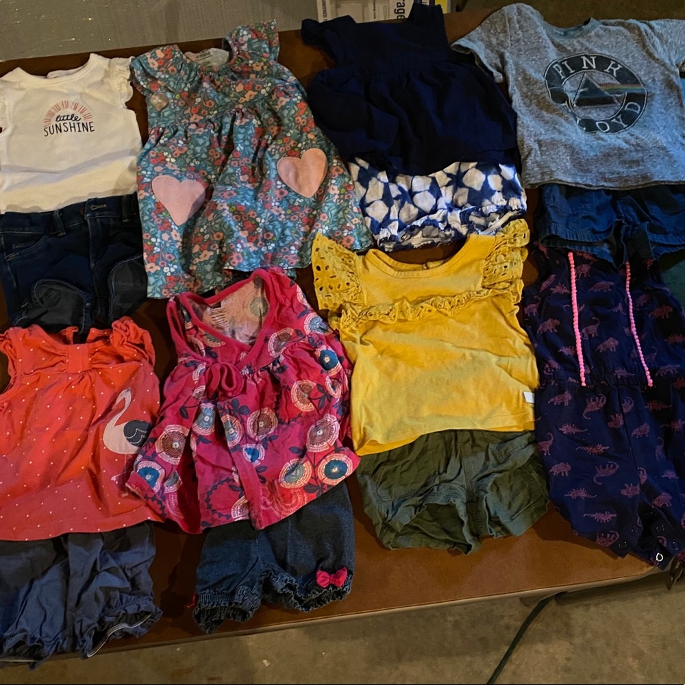 8 x 12 mo shirts/shorts outfits